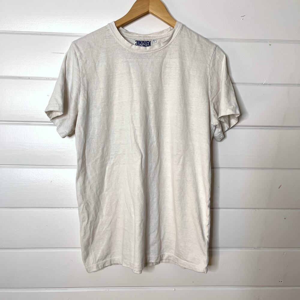 Jungmaven Hemp Organic Cotton Tee TShirt Short Sleeve White Large